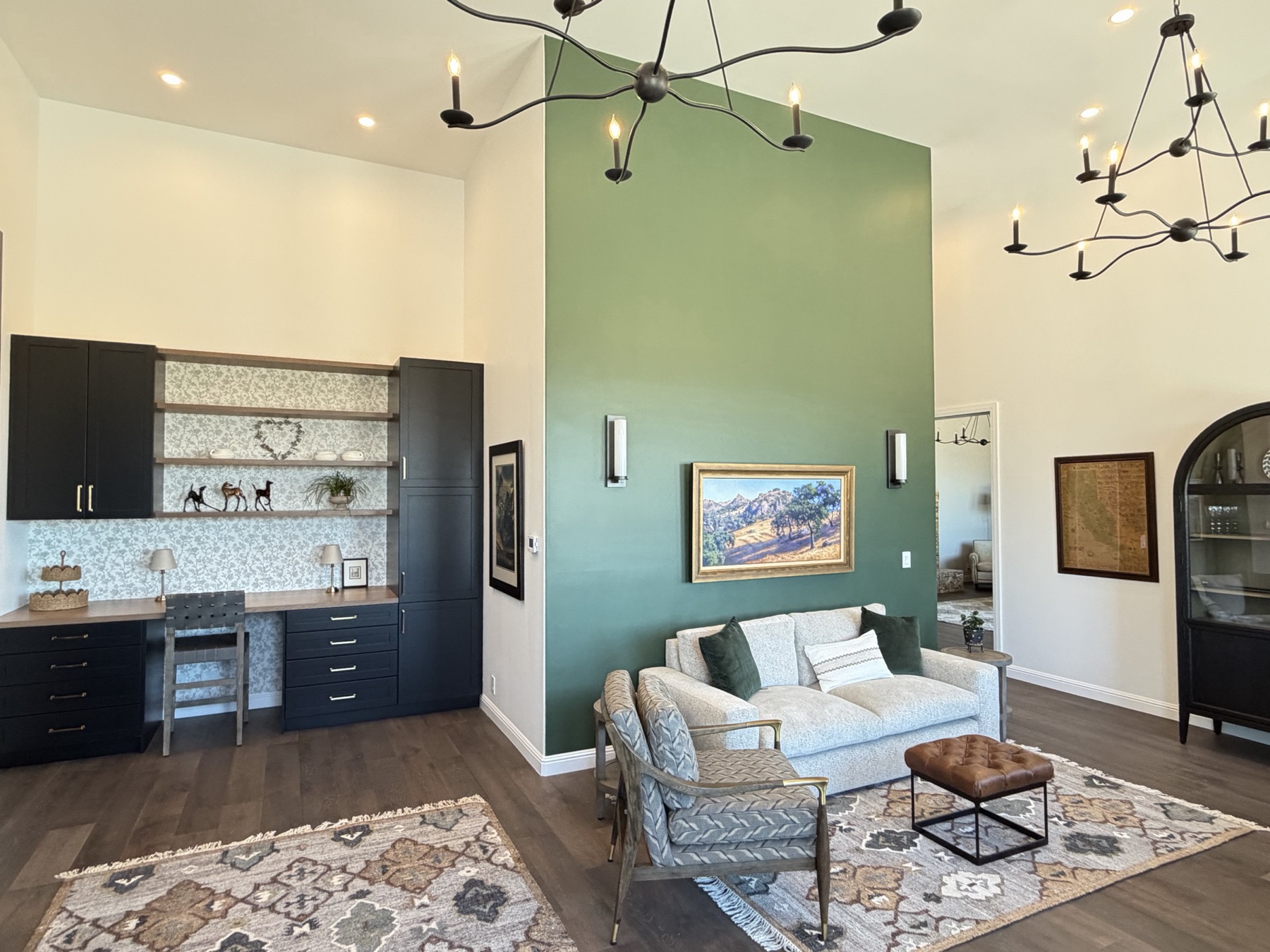 Great room millwork detailing in a custom home