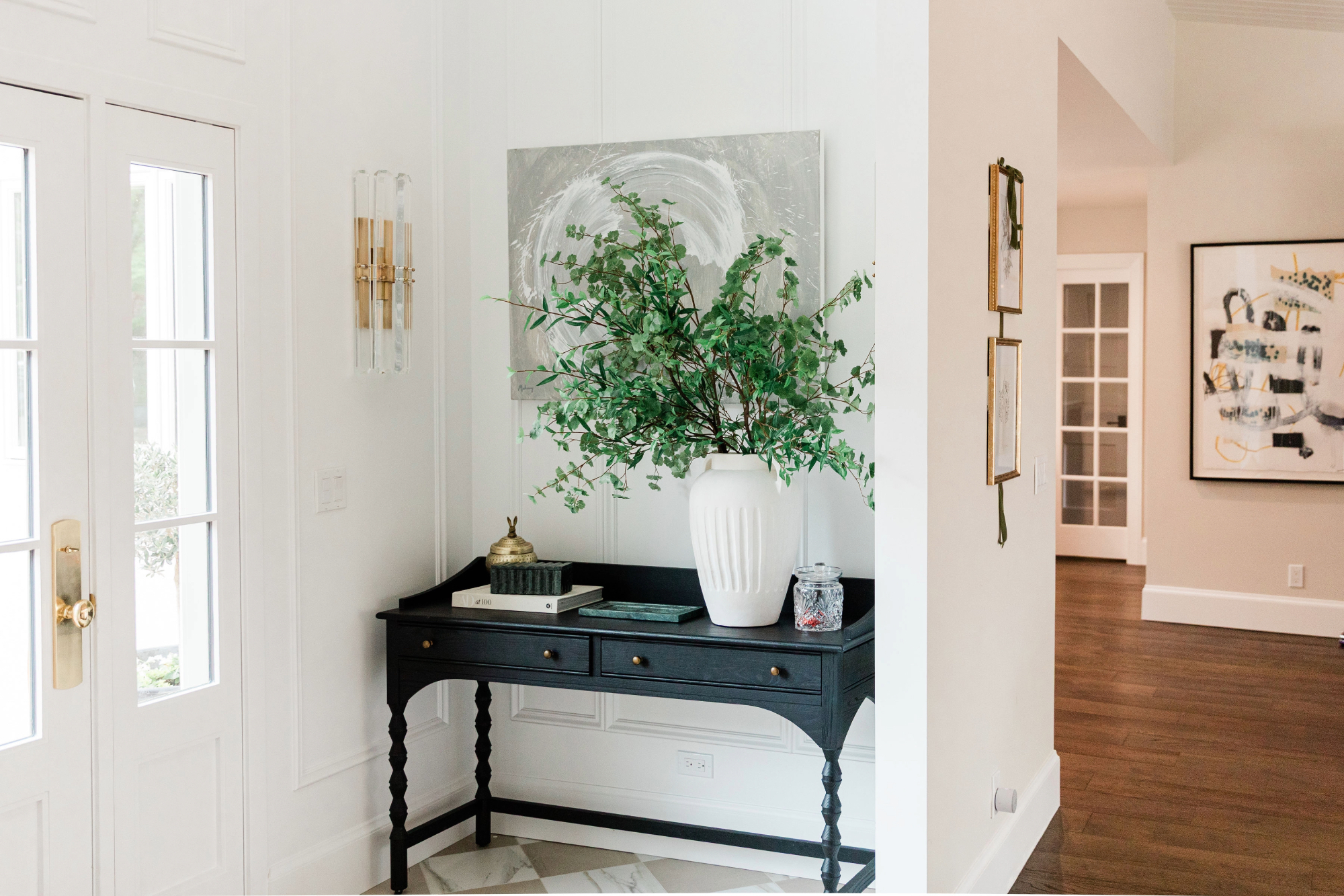 Luxury custom home interior with premium finishes and custom millwork