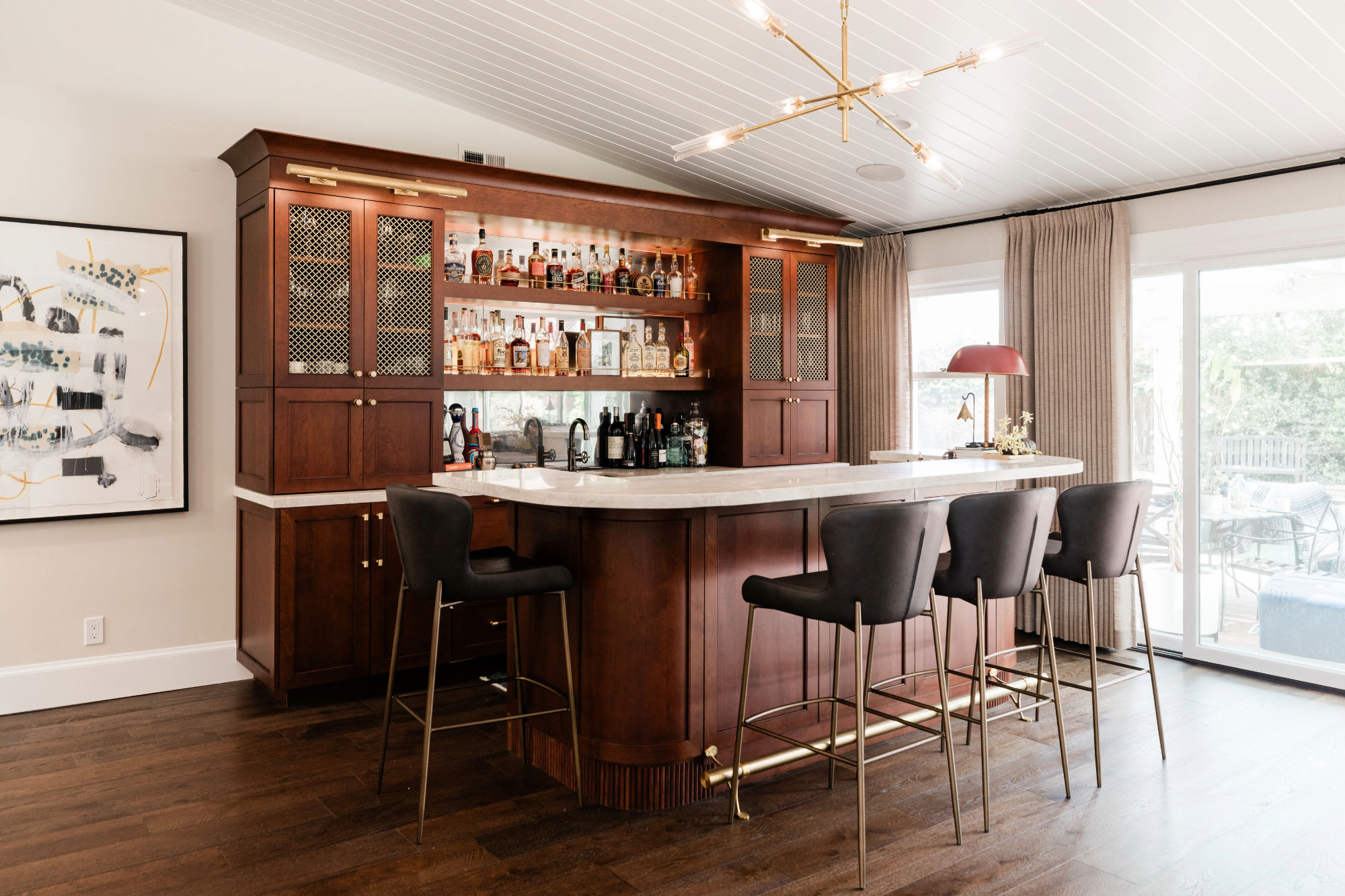 Custom home interior featuring high-end materials and sophisticated design